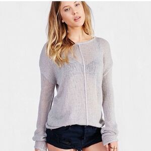 One Teaspoon For Urban Outfitters Cocoon Gray Open Knit Sweater- Size Small